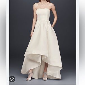 Mikado high low wedding dress